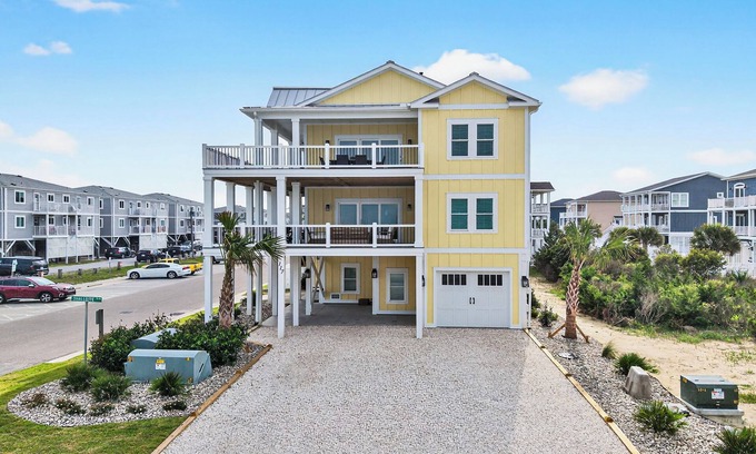 Ocean Isle Beach Casa | Spacious 5-bedroom Retreat with Heated Pool & Elevator