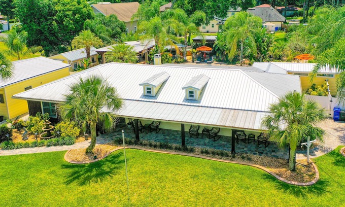 Fruit Cove Casa | Spacious, dog-friendly home with lush lanai, pool, sauna, hot tub, & coffee bar