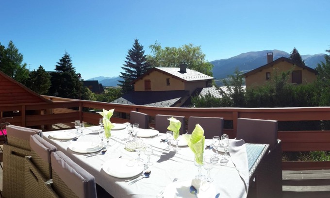Font-Romeu-Odeillo-Via Apartamento | Appart 57 m² ds chalet, Terraza 25m² sur, WIFI gratuito, vista panorámica