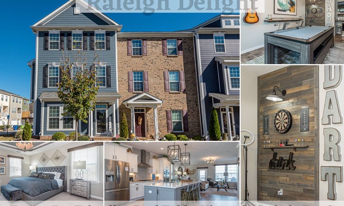 Northeast Raleigh Casa | Spacious Home, Pet-Friendly, Game Room, Bar Seating