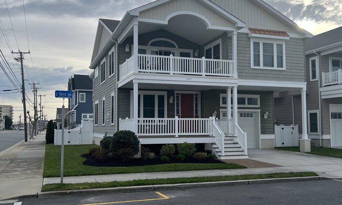 Wildwood Crest Casa | Espacioso 5 BR 1 Salón 5 Baño con piscina privada cerca del océano