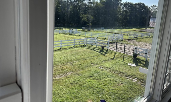 Wakefield Apartamento | Spacious studio on a beautiful working horse farm