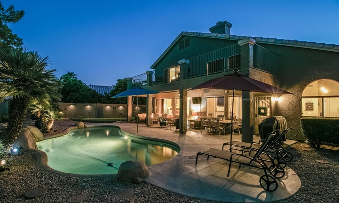 Superstition Springs Casa | Spectacular Golf Course Home with Pool and Views!