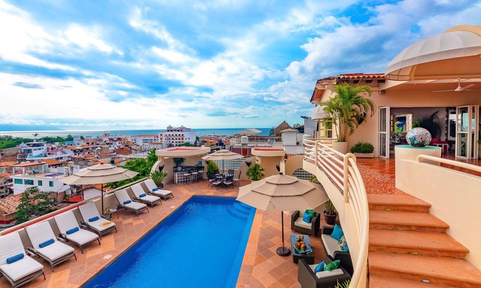 Downtown Puerto Vallarta Villa | Espectacular casa lujosa y amplia, extraordinaria vista al mar parte alta centro
