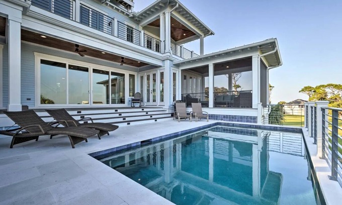 Saint Helena Island Casa | Spectacular Ocean, Golf and Sunrise views--Heated Pool--Luxury Family Retreat