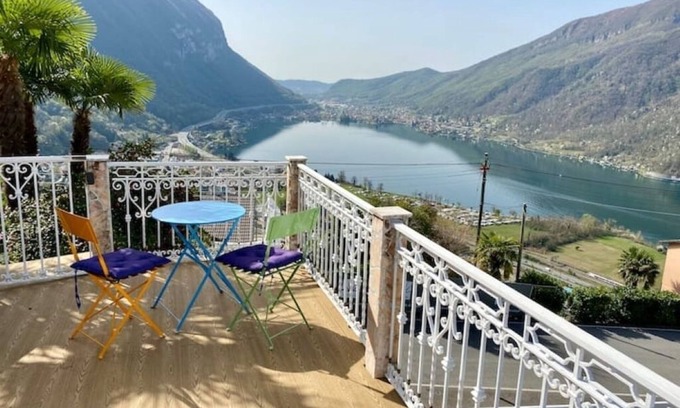 Rovio Apartamento | Spectacular view on lake Lugano-one-room apartment