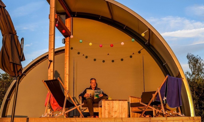 Zuna Cabina | Spezialzelt, Festivalatmosphäre, Platz für ein Kinderbett