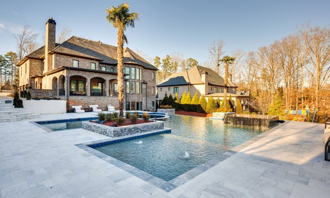 Suwanee Casa | Sprawling Suwanee Home: Theater, Pool, Hot Tub!
