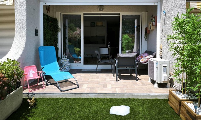 Saint-Cyprien Plage Apartamento | St Cyprien moderno y luminoso nivel de jardín