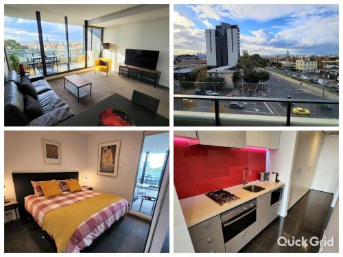 St Kilda Apartamento | St Kilda vibes - City views, airy 1 bed sleeps 2-4
