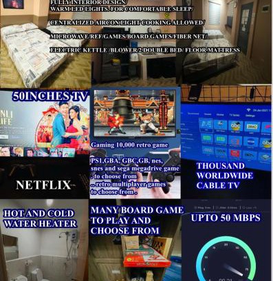 Diliman Apartamento | Staycation NETFLIX WIFI THOUSAND CABLE CHANNELS GAMES AND BOARD GAMES FIBER NET COZY COMFY STAY RELAX