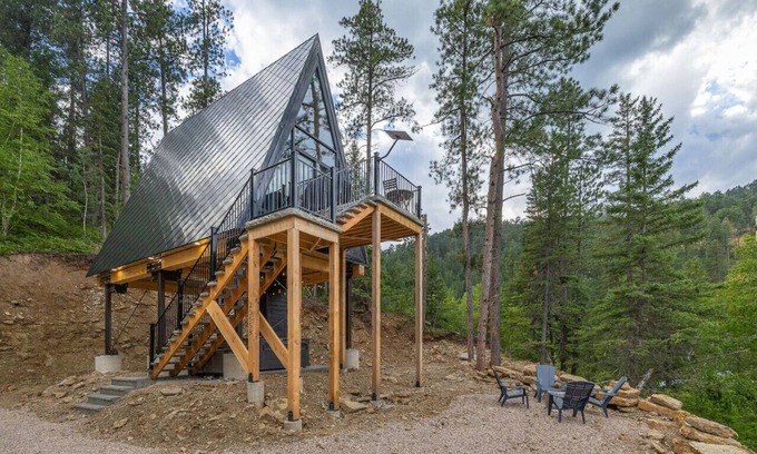 Lead Apartamento | Steel Pines Cabin! Hot Tub! A-frame! Pet-friendly! Sauna!