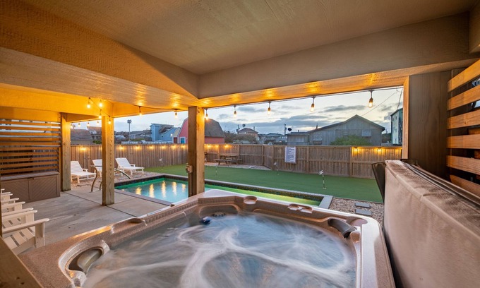 Sea Scape Casa | Steps to the Sand-Ocean Views-Hot Tub/Heated Pool-Putting Green-Coffee Bar