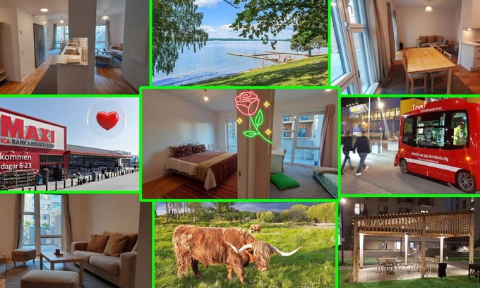Jakobsberg Apartamento | Stockholm Stylish, Lovely, Amazing & Modern Apartment +Balcony +Patio +BBQ +Park