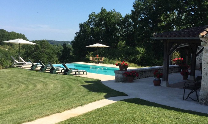 Tourliac Cabaña | Casa de piedra en Périgord, a 8 km de Monpazier Dordogne. Piscina privada, capacidad para 6