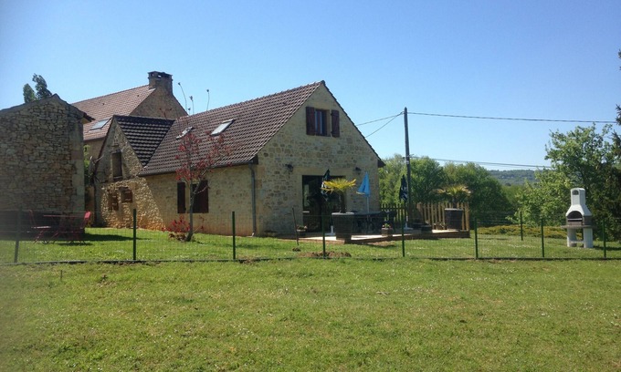 Saint-Cirq-Madelon Cabaña | Casa de piedra cerca de Sarlat