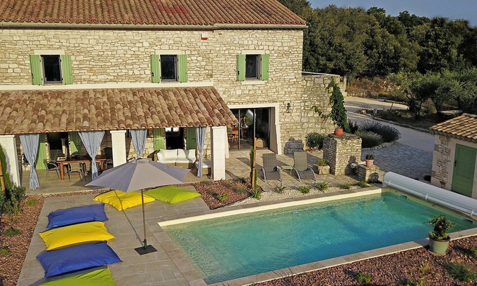 Orgnac-l'Aven Casa | Stone house, private pool, panoramic view, close to the Gorges de l'Ardèche