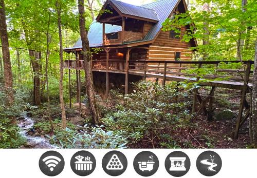 Gatlinburg - Pigeon Forge Casa | Streamsong Secluded Creek View Cabin