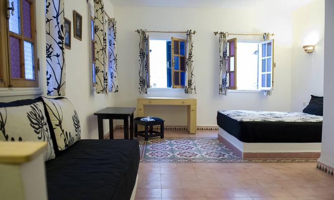 Ahl Agadir Apartamento | Estudio (primera planta) + 3 personas en el acceso Medina a un salón y terrazas