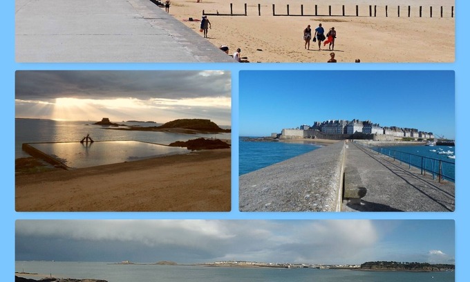 Courtoisville-Sillon-Moka Apartamento | Estudio 3 pers. 30 metros del mar prox Saint-Malo. playa de Surco, intramural, Agua