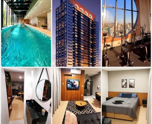 Centro Apartamento | Studio 706 Premium no Centro de Chapecó com Piscina Academia e Vaga Garagem AP Completo