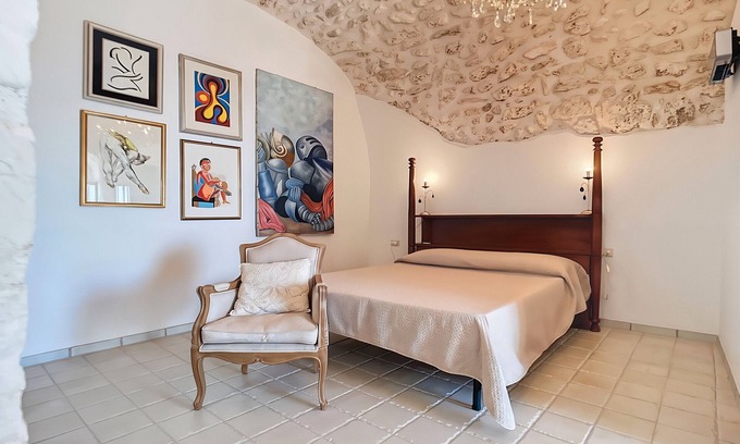 Monte Sant'Angelo Apartamento | Estudio 'Al Torrione 2' con vistas al mar y aire acondicionado