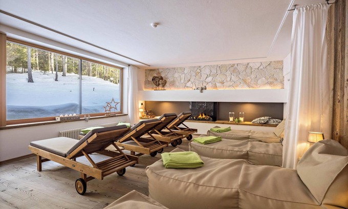 Armentarola Apartamento | Estudio Apartamento "Ciasa ai Pini 208" cerca de remontes con vistas a la montaña jardín y sauna