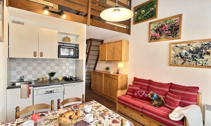 Val-d'Isere Apartamento | Estudio cabina con altillo a 300m del centro y 450m de las pistas en Val d'Isère