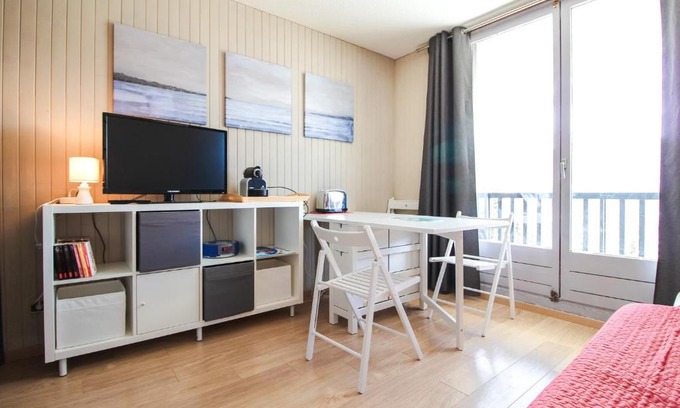 Flaine Apartamento | Studio Cabine Sud, centre de Flaine, linge et menage compris