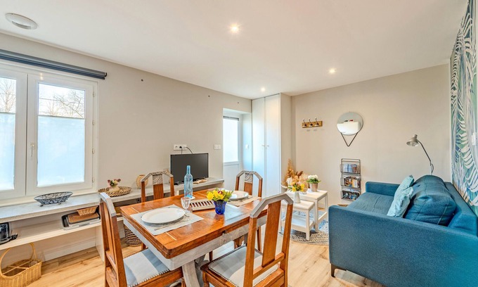 Loperec Apartamento | Estudio 'Cap À L'ouest' con terraza compartida, jardín compartido y Wi-Fi