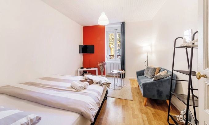 Saint-Helier Apartamento | Studio centre-ville Rennes proche Gare