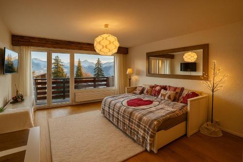 Montana Apartamento | Studio cosy au calme avec terrasse vue sur Alpes