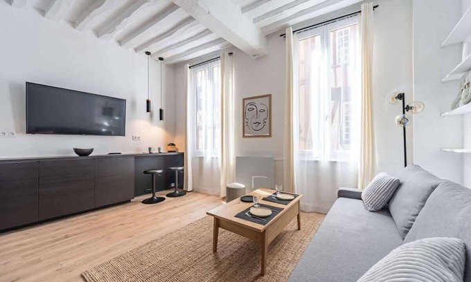 Quartier Vieux Marche-Cathedrale Apartamento | Studio Cosy - Hypercentre Rouen - Rue Vicomte
