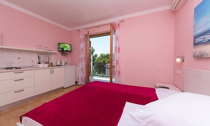 Brela Apartamento | Apartamento-estudio con balcón y vista al mar Brela, Makarska (AS-20778-b)