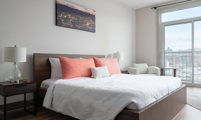 Asheville Apartamento | The Namaste Room at River Row Flats - Unit 104 (Se aceptan mascotas con tarifa)
