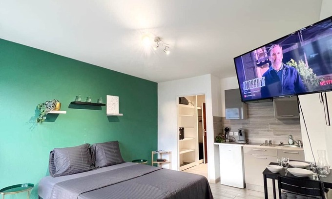 Huningue Apartamento | Studio Le Maréchal - Cerca de la frontera y Netflix