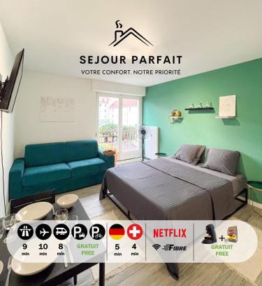 Huningue Apartamento | Studio Le Maréchal - Près frontière et Netflix