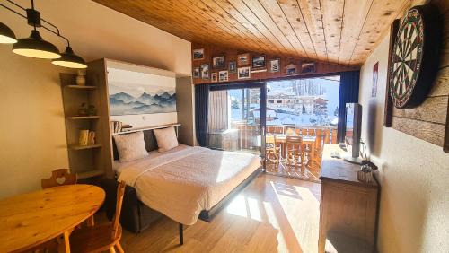 La Clusaz Apartamento | Studio les Granges - Vue montage et village, Centre la Clusaz - AravisTour