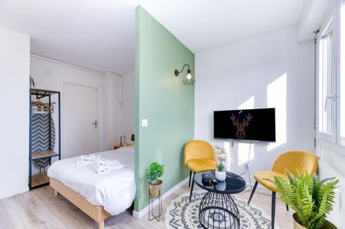 Quartier des Eaux-Claires Apartamento | Studio parking gratuit, wifi - fibre, confort éclairé