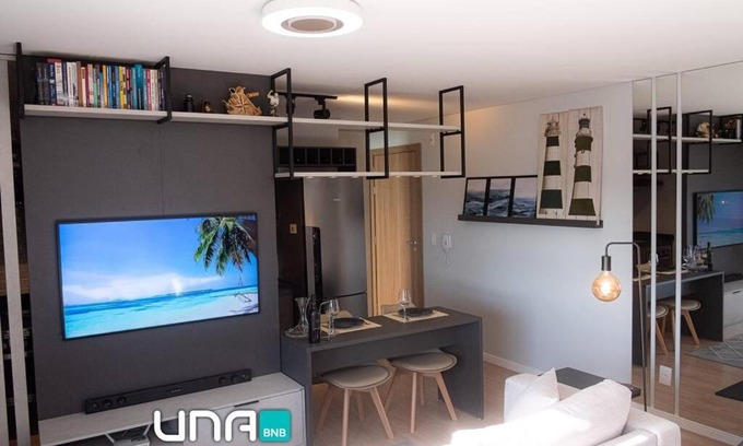 Sao Goncalo Apartamento | Studio perfeito no Parque Una com vaga de garagem