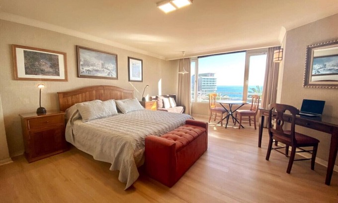 Vina del Mar Apartamento | Studio Playa Miramar - Office Pool Parking Wifi