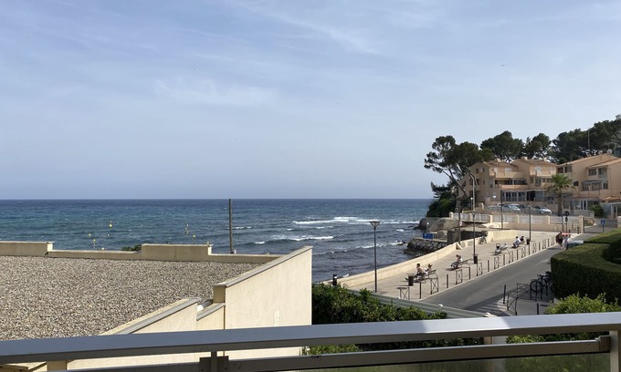 Les Sablettes Apartamento | Studio Situé sur la Plage Avec une Très Belle vue mer