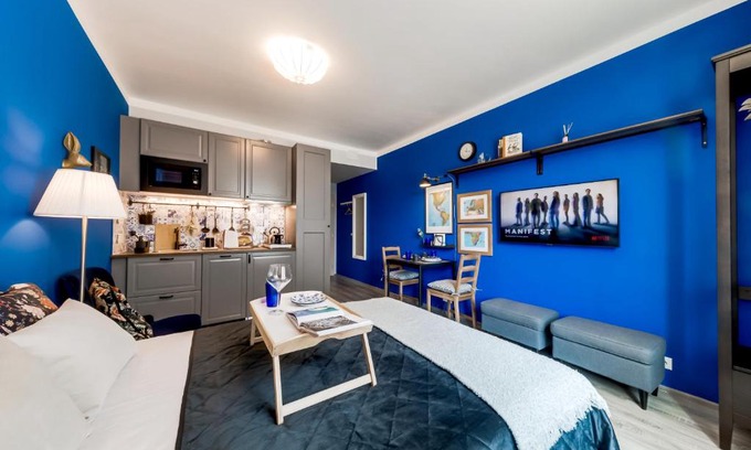 Prague 9 Apartamento | Studio Travel Blue, Harfistka Residence, O2 Arena