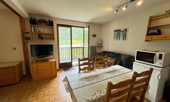 Monetier-les-Bains Apartamento | Estudio con balcón para 4 pers, cerca de pistas y comercios