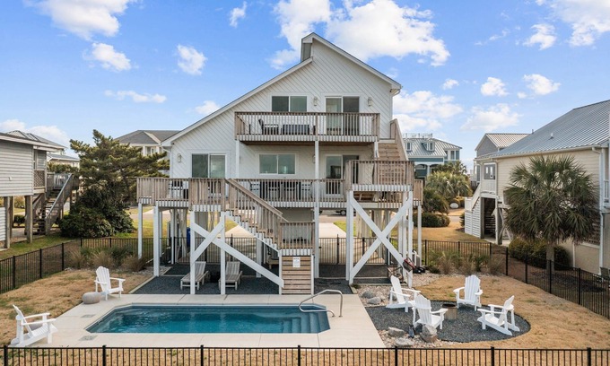 Caswell Beach Casa | Stunning Intercoastal home on Caswell w/ Pool