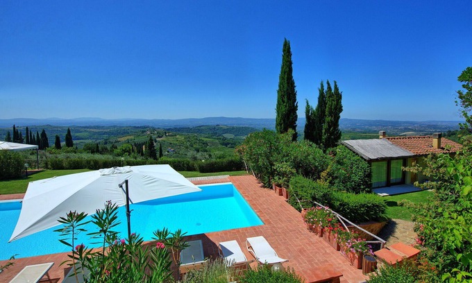 Magliano Villa | Estupenda casa de vacaciones privada con piscina, A/C, WIFI, TV, balcón, cerca de Greve In Chianti