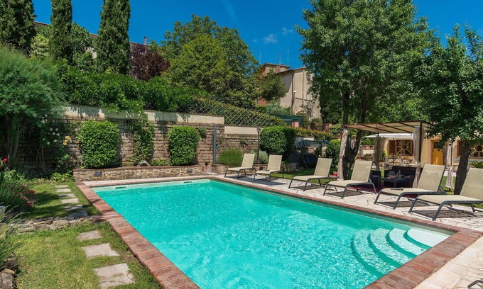 Pieve al Bagnoro Villa | Casa de vacaciones privada con WIFI, A/C, piscina privada, TV, veranda, cerca de Arezzo