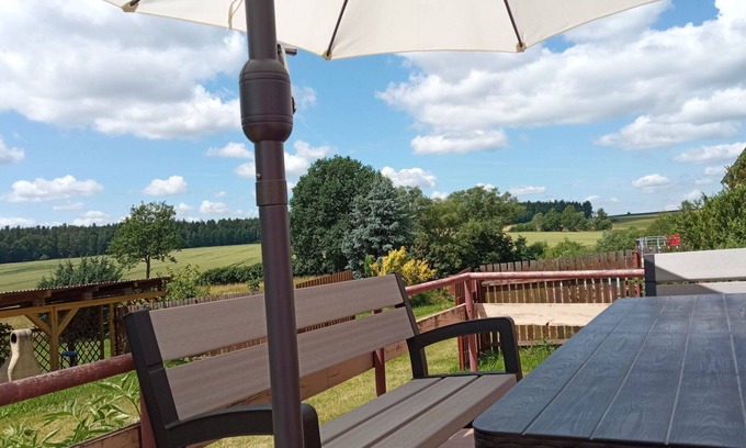 Skrychov u Malsic Casa | Casa de vacaciones privada con piscina privada, WIFI, TV, terraza, vista panorámica, aparcamiento