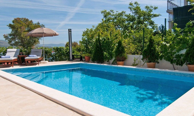 Okrug Donji Casa | Maravillosa casa de vacaciones privada con A/C, piscina privada, WIFI, TV, terraza y aparcamiento
