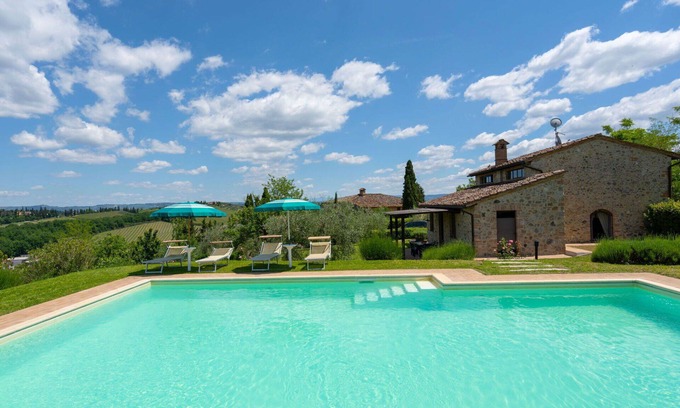 San Gimignano Villa | Casa de vacaciones privada con piscina privada, WIFI, TV, vista panorámica, aparcamiento